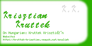 krisztian kruttek business card